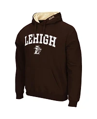 Men's Colosseum Brown Lehigh Mountain Hawks Isle Pullover Hoodie