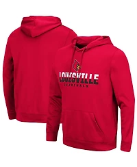 Men's Colosseum Red Louisville Cardinals Lantern Pullover Hoodie