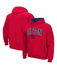 Men's Colosseum Red Dayton Flyers Arch and Logo Pullover Hoodie