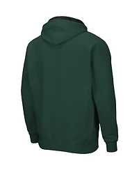 Men's Colosseum Green Hawaii Warriors Arch and Logo 3.0 Full-Zip Hoodie