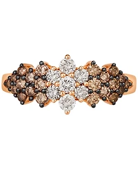 Le Vian Chocolate Ombre Diamond Cluster Ring (1 ct. t.w.) 14k Rose Gold, White Gold or Yellow