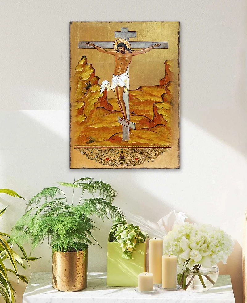 G.DeBrekht Crucifixion Holiday Religious Monastery Icons
