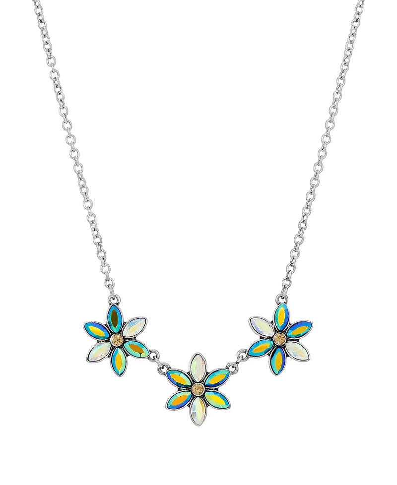 2028 Ab Flower Necklace