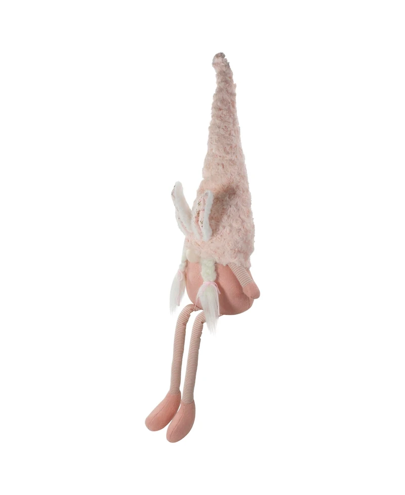 Sitting Easter Gnome with Bunny Ears and Dangling Legs, 32"