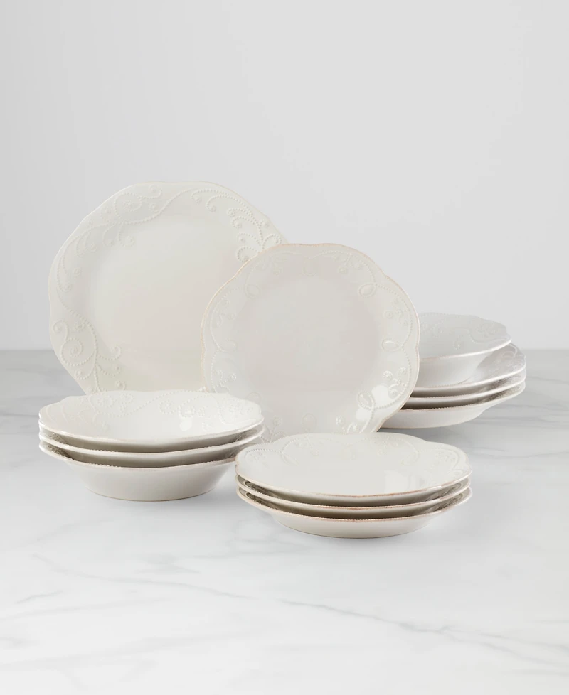 Lenox French Perle White 12 Pc. Dinnerware Set, Service for 4