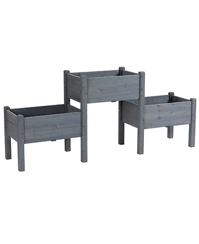 3 Tier Raised Garden Bed Freestanding Planter Box for Vegetables Herbs