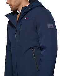 Tommy Hilfiger Men's Sherpa-Lined Softshell Hooded Jacket