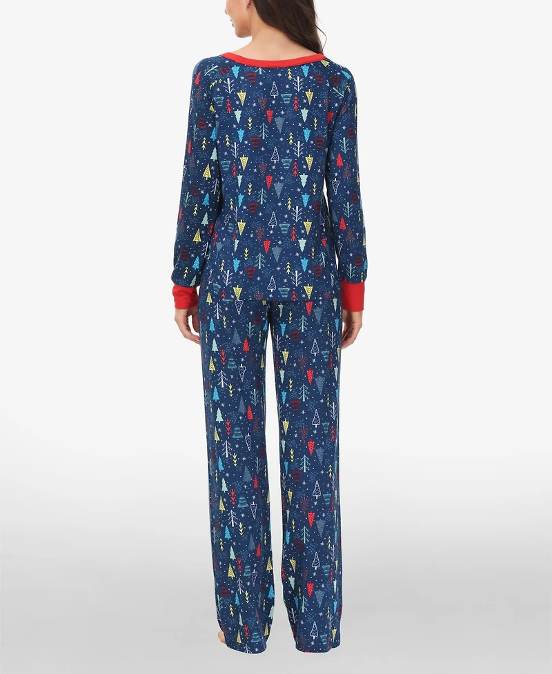 Ink+Ivy Women's Long Sleeve Sweat Top with Lounge Pant, Set of 2