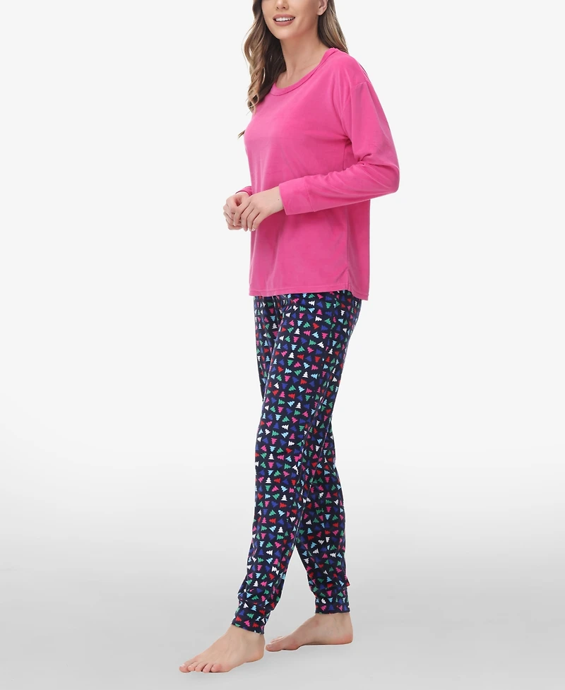 Ink+Ivy Women's Long Sleeve Crew Top with Jogger, Set of 2