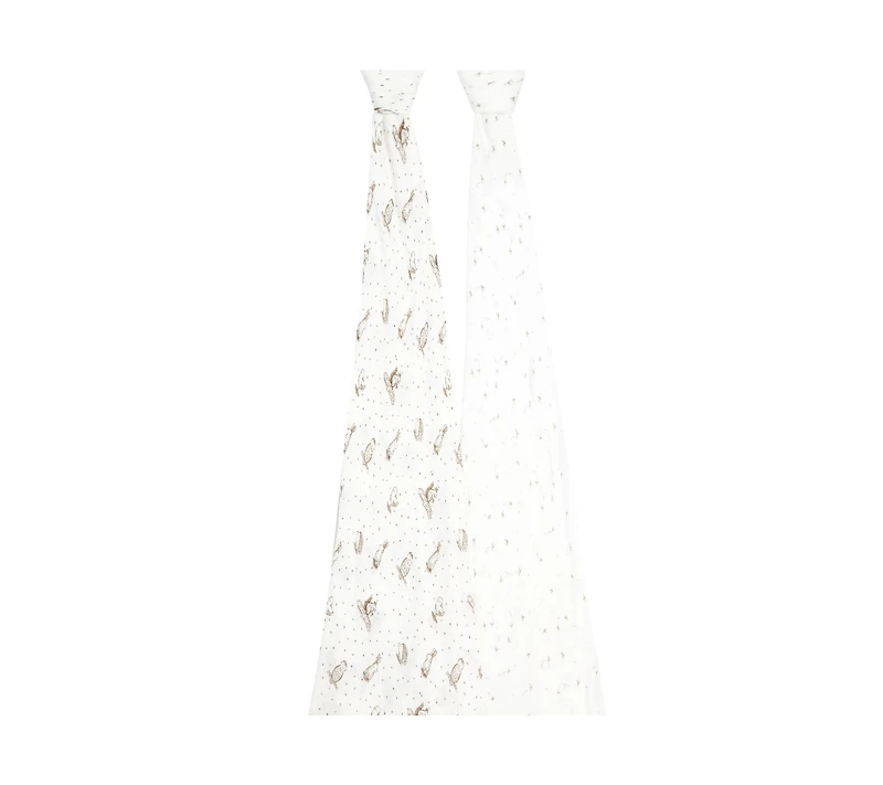 aden by aden + anais Baby Girls Nature Swaddle Blankets, Pack of 2