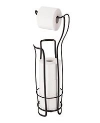 Axis Metal Free Standing Toilet Paper Tissue Holder, Roll Reserve Canister