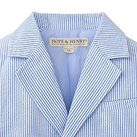 Hope & Henry Boys' Organic Seersucker Suit Jacket, Infant