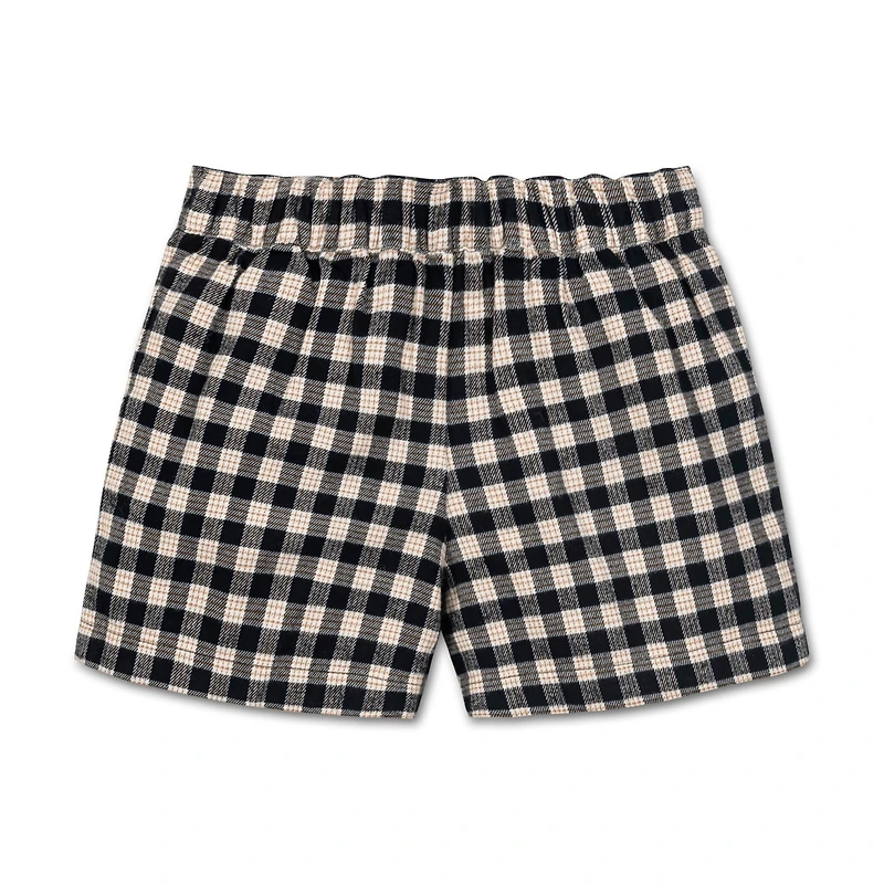 Hope & Henry Baby Girls Organic Cotton Pleated Flannel Dress Short