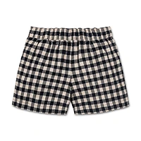 Hope & Henry Baby Girls Organic Cotton Pleated Flannel Dress Short