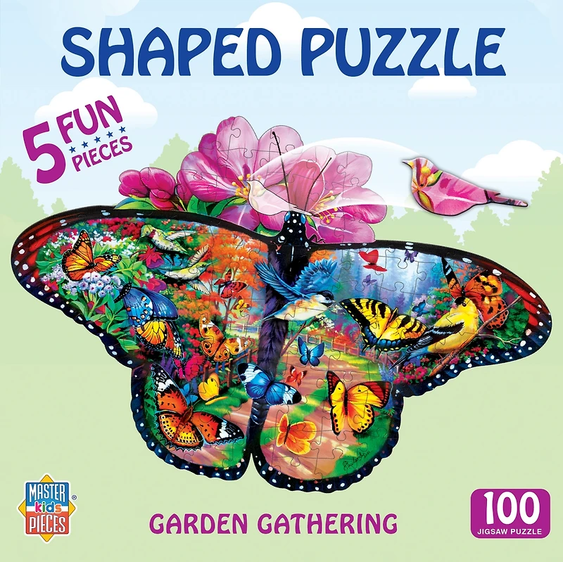 Masterpieces Garden Gathering - 100 Piece Shaped Jigsaw Puzzle