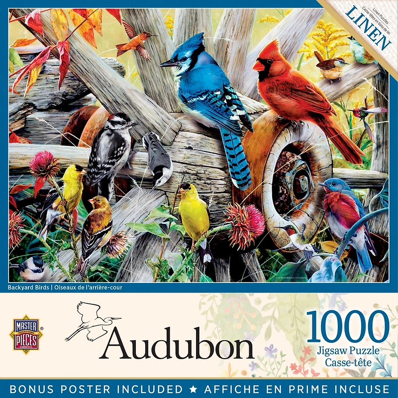 MasterPieces Audubon - Backyard Birds 1000 Piece Jigsaw Puzzle