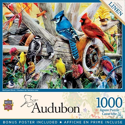 MasterPieces Audubon - Backyard Birds 1000 Piece Jigsaw Puzzle