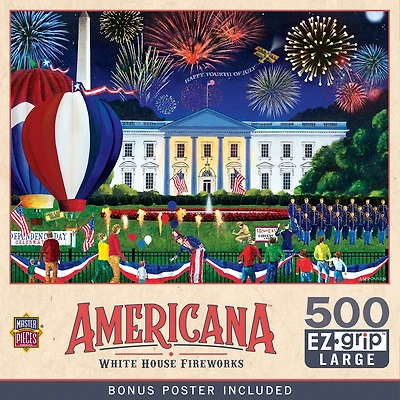 Masterpieces Americana - White House Fireworks 500 Piece Ez Grip Puzzle