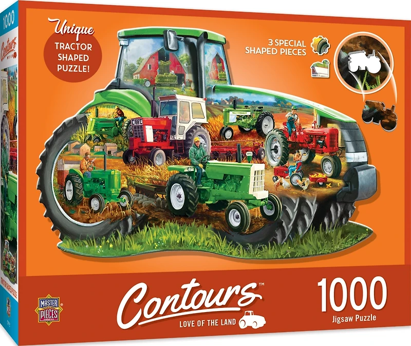 MasterPieces Contours Love of the Land 1000 Piece Shaped Jigsaw Puzzle