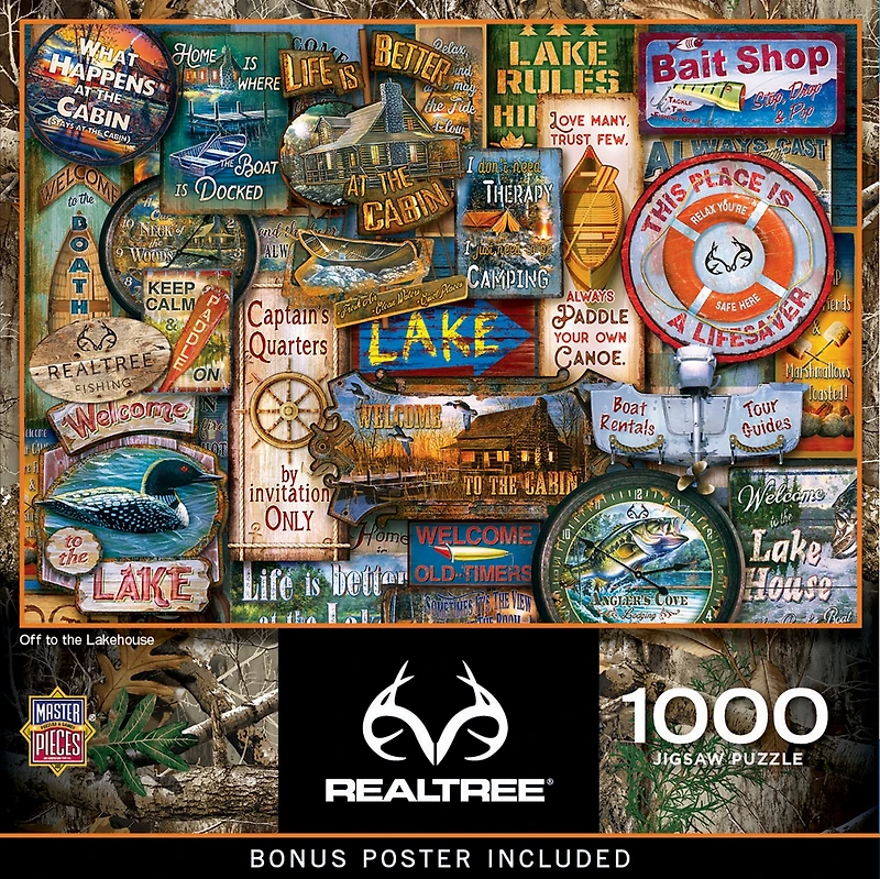 MasterPieces Realtree - Off to the Lakehouse 1000 Piece Jigsaw Puzzle