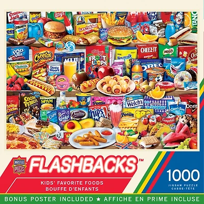 MasterPieces Flashbacks - Kids Favorite Foods 1000 Piece Jigsaw Puzzle