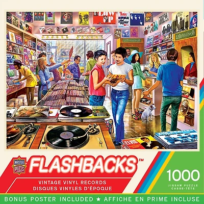 MasterPieces Flashbacks Vintage Vinyl Records 1000 Piece Jigsaw Puzzle