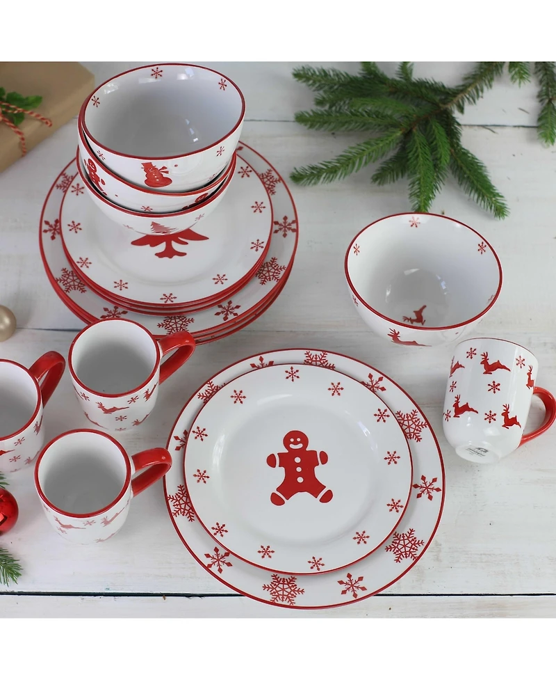 Euro Ceramica Winterfest Mugs, Set of 4