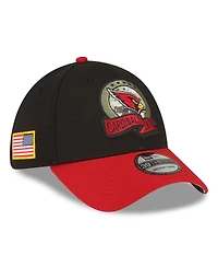 Men's New Era Black, Cardinal Arizona Cardinals 2022 Salute To Service 39THIRTY Flex Hat