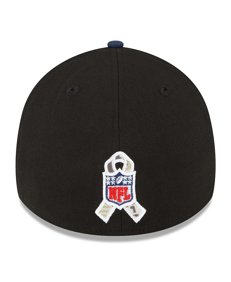 Men's New Era Black, Navy Tennessee Titans 2022 Salute To Service 39THIRTY Flex Hat