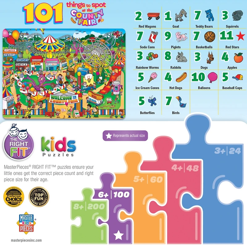 101 Things to Spotat the County Fair - 101 Piece Jigsaw Puzzle