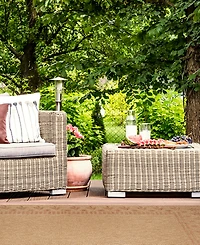 Liora Manne' Sahara Block Print Border 5'3" x 7'3" Outdoor Area Rug
