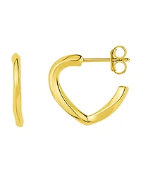 And Now This High Polished Twist Post Hoop Earring in 18K Gold Plated Brass