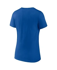 Women's Fanatics Royal New York Mets 2022 Postseason Locker Room V-Neck Plus T-shirt