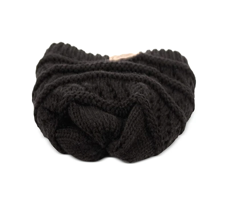 Angela & William Messy Bun Ponytail Crochet Beanie