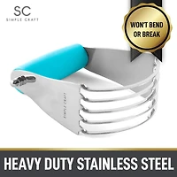 Stainless Steel Pastry Dough Cutter with Comfortable Grip Handle