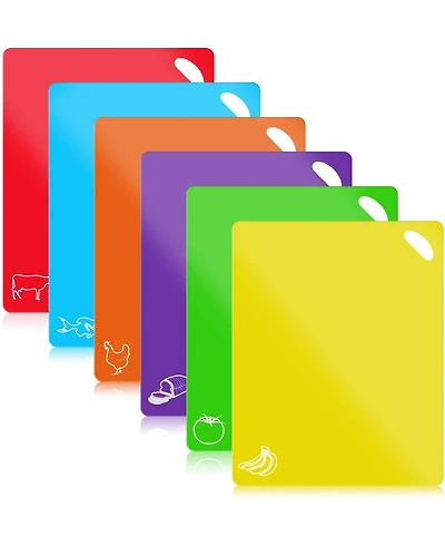 Extra Thick Plastic Cutting Boards - Flexible & Non-Slip, 6 Colors