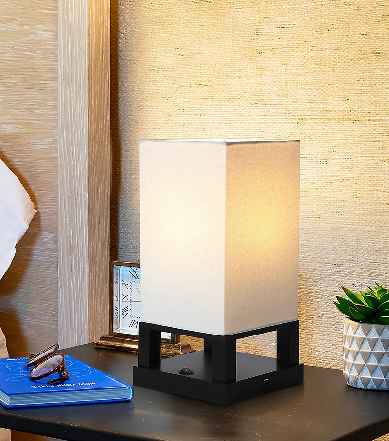 Maxwell 14" Led Modern Table Nightstand Lamp with Usb Port