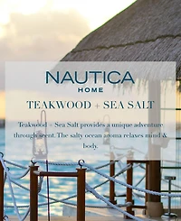 Nautica Teakwood + Sea Salt Candle, 14.5 oz.