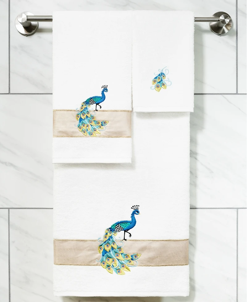 Linum Home Turkish Cotton Penelope Embellished 2-Pc. Hand Towel Set