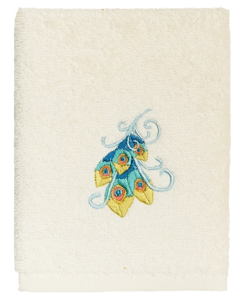 Linum Home Turkish Cotton Penelope Embellished 2-Pc. Washcloth Set