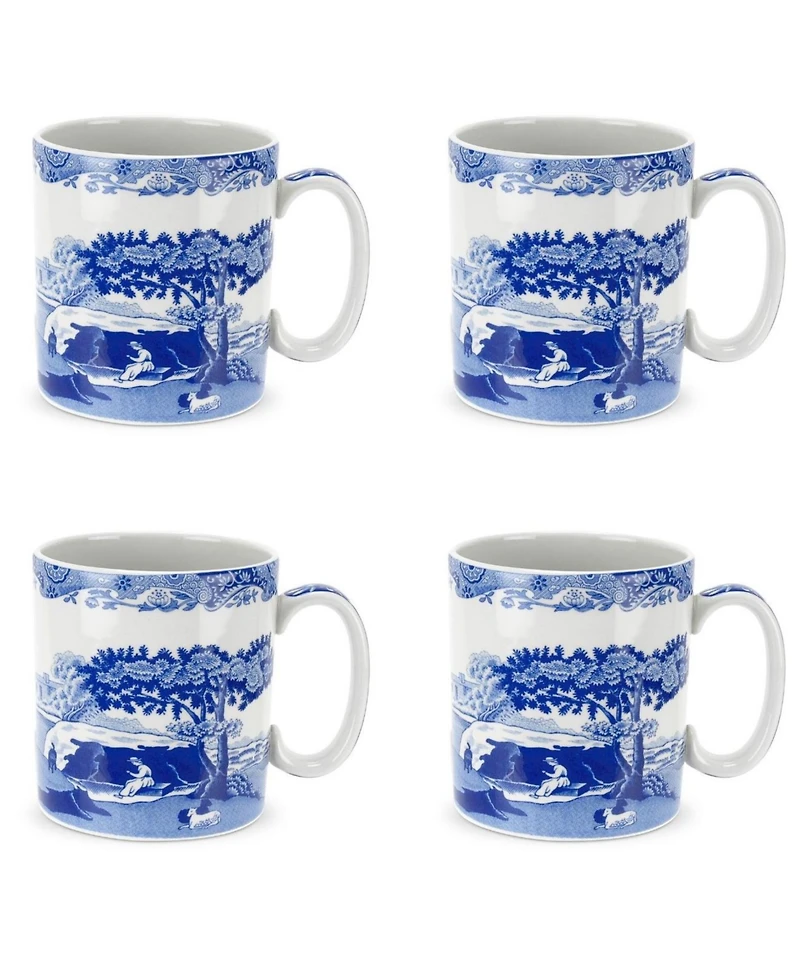 Spode Blue Italian Mugs, Set of 4