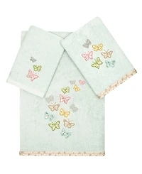 Linum Home Turkish Cotton Mariposa Embellished -Pc. Bath Towel Set