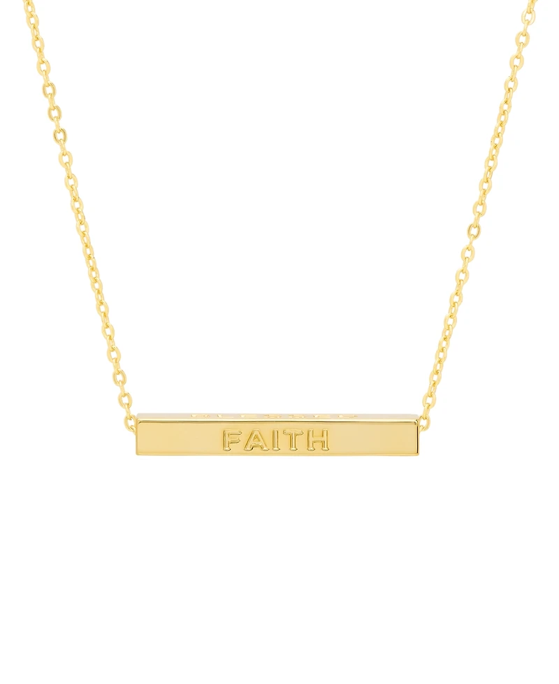 Macy's Gold Plated Love, Faith, Believe, Blessed Necklace