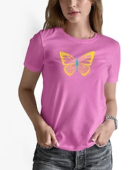 La Pop Art Women's Butterfly Word T-shirt