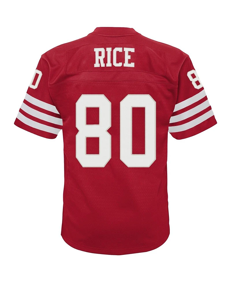 Toddler Boys and Girls Mitchell & Ness Jerry Rice Scarlet San Francisco 49ers 1990 Retired Legacy Jersey