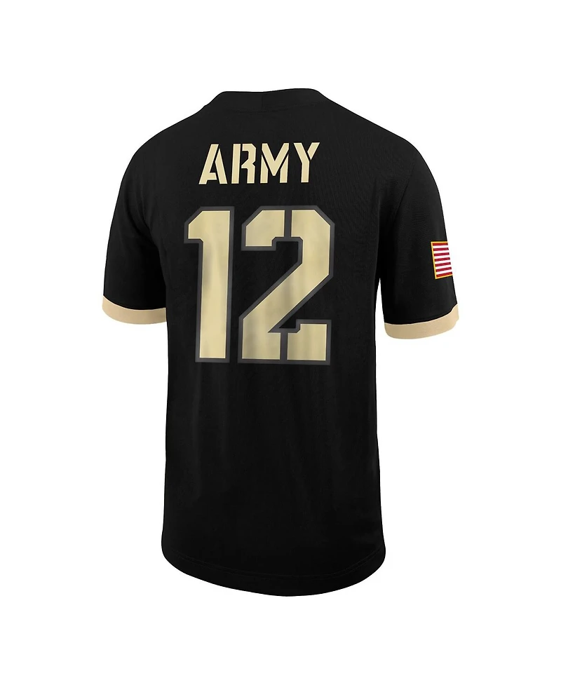 Men's Nike #12 Black Army Knights Untouchable Football Jersey