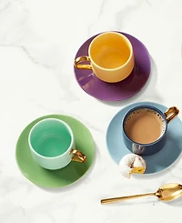 kate spade new york Make it Pop Cup Saucer 8 Piece Set, Service for 4