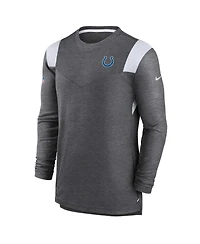 Men's Nike Charcoal Indianapolis Colts Sideline Tonal Logo Performance Player Long Sleeve T-shirt