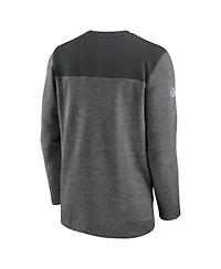 Men's Nike Charcoal Baltimore Ravens Sideline Lockup Performance Quarter-zip Jacket