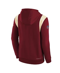 Big Boys Nike Burgundy Washington Commanders Sideline Fleece Performance Pullover Hoodie